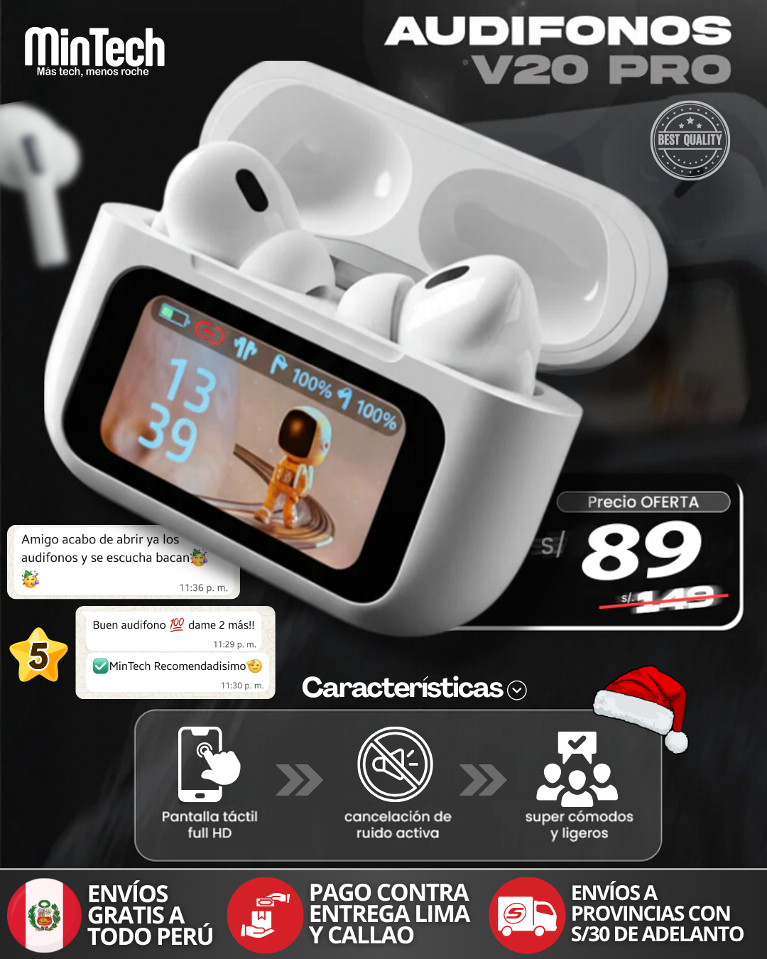 AIRPODS PRO MAX CON PANTALLA TÁCTIL