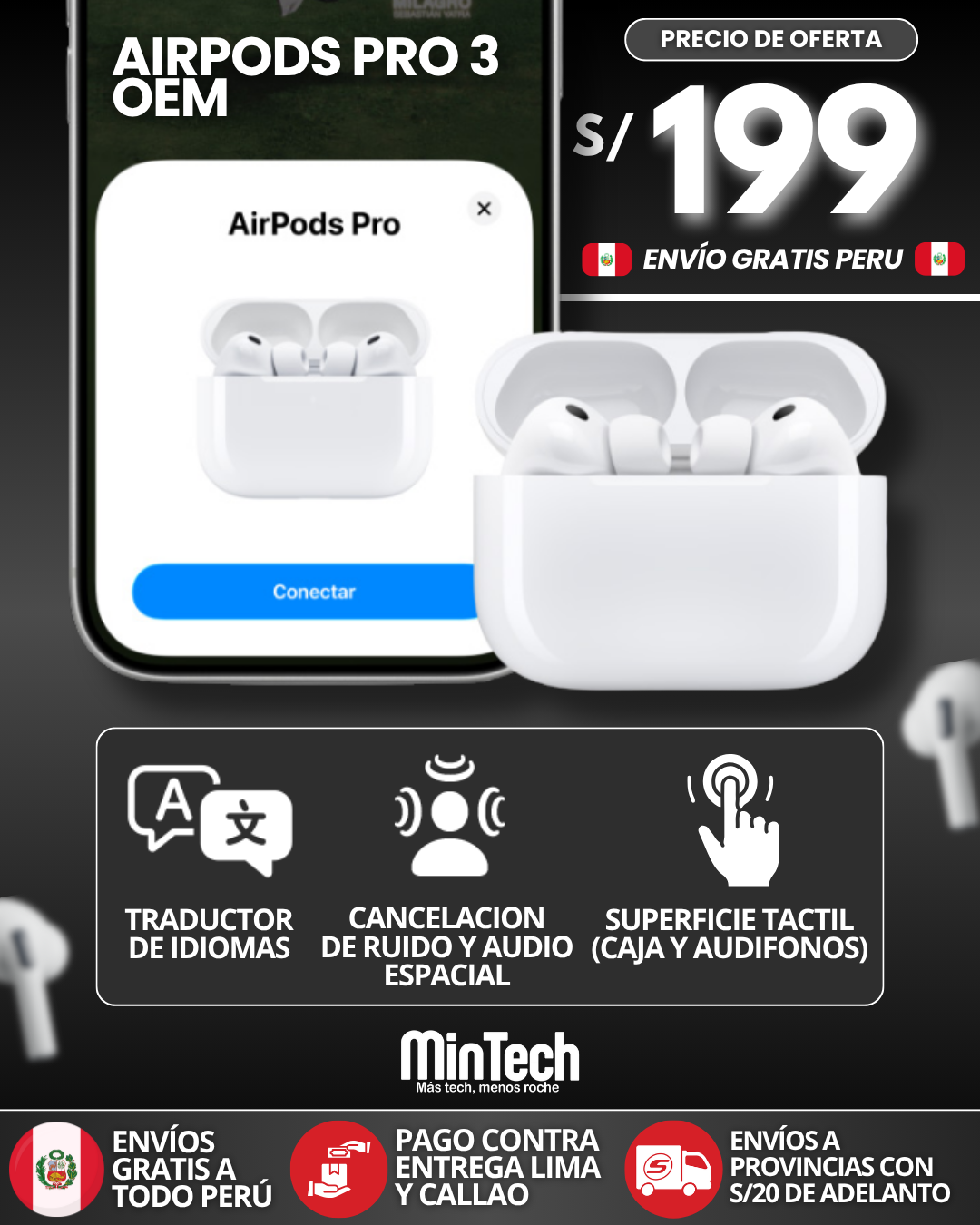 AIRPODS PRO 3 CALIDAD PREMIUM