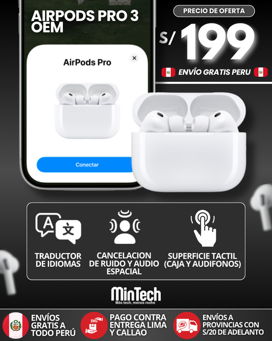 AIRPODS PRO 3 CALIDAD PREMIUM